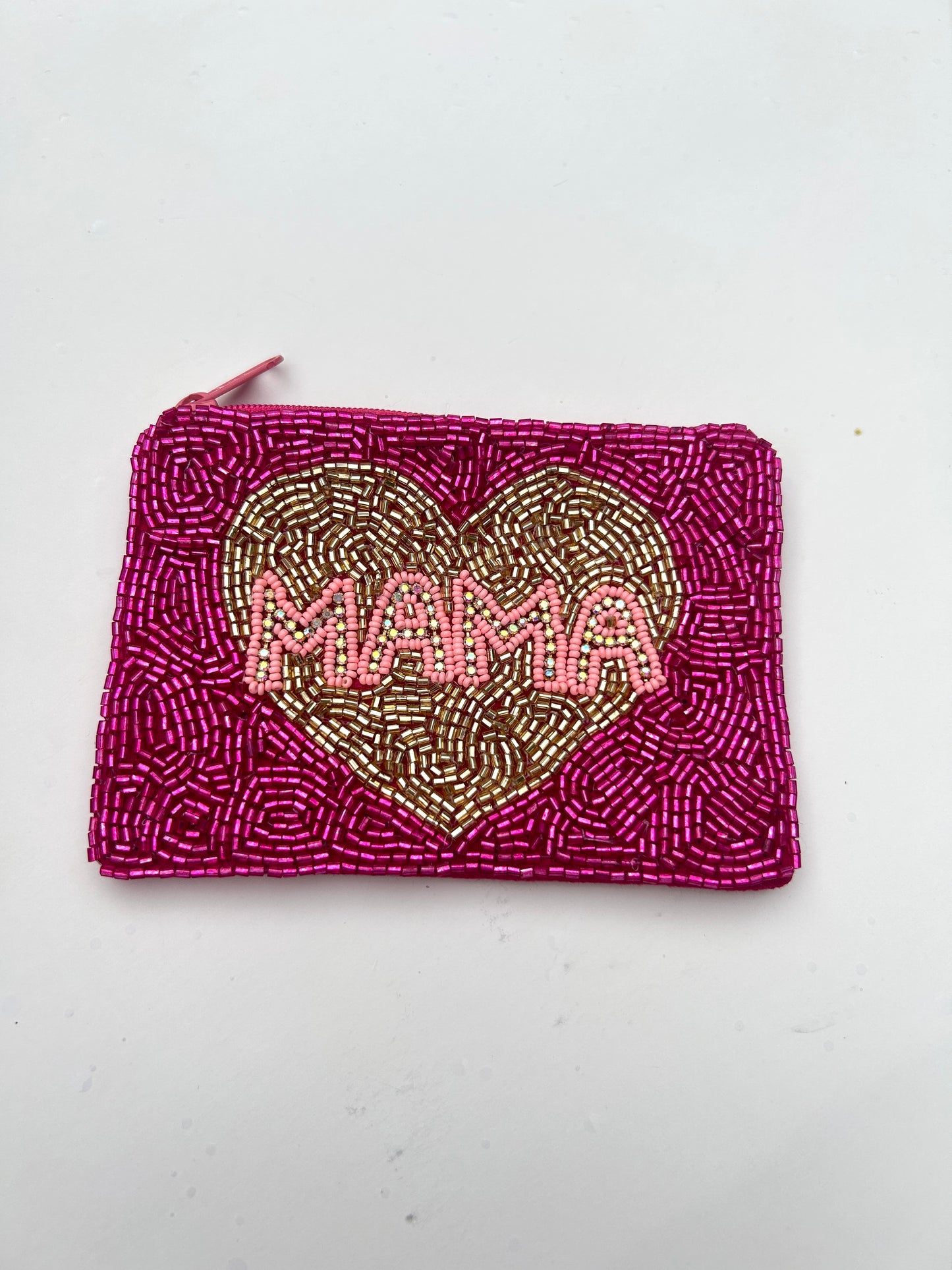 Mama Sequin Coin Pouch