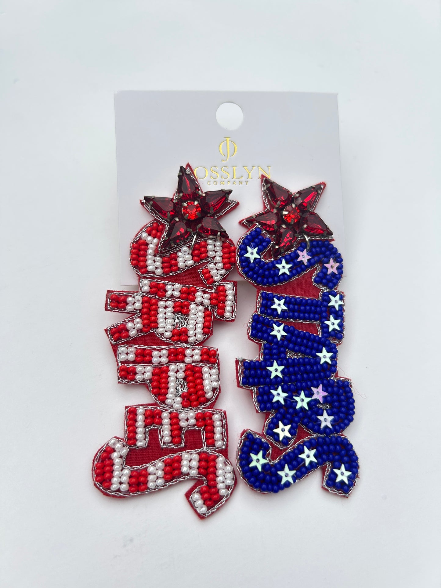 American Beaded Stars Earrings
