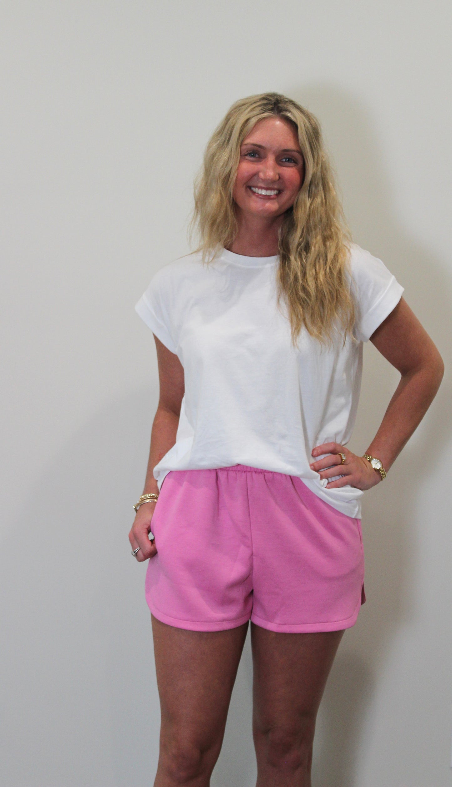 Ryder Scuba Elastic Waistband Shorts - Candy Pink