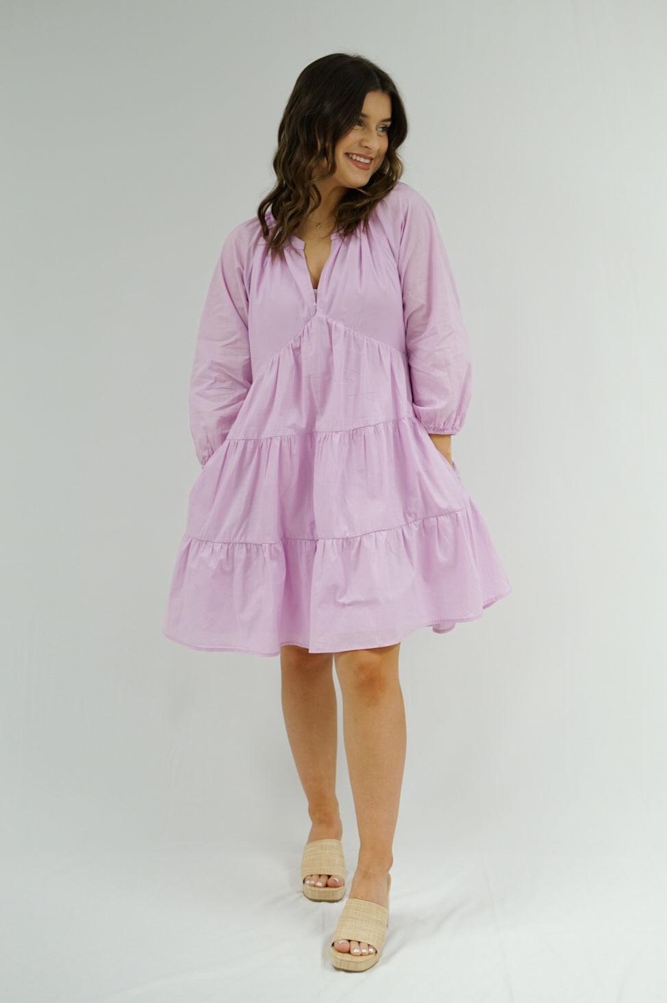 Lilly Tiered Dress - Lilac