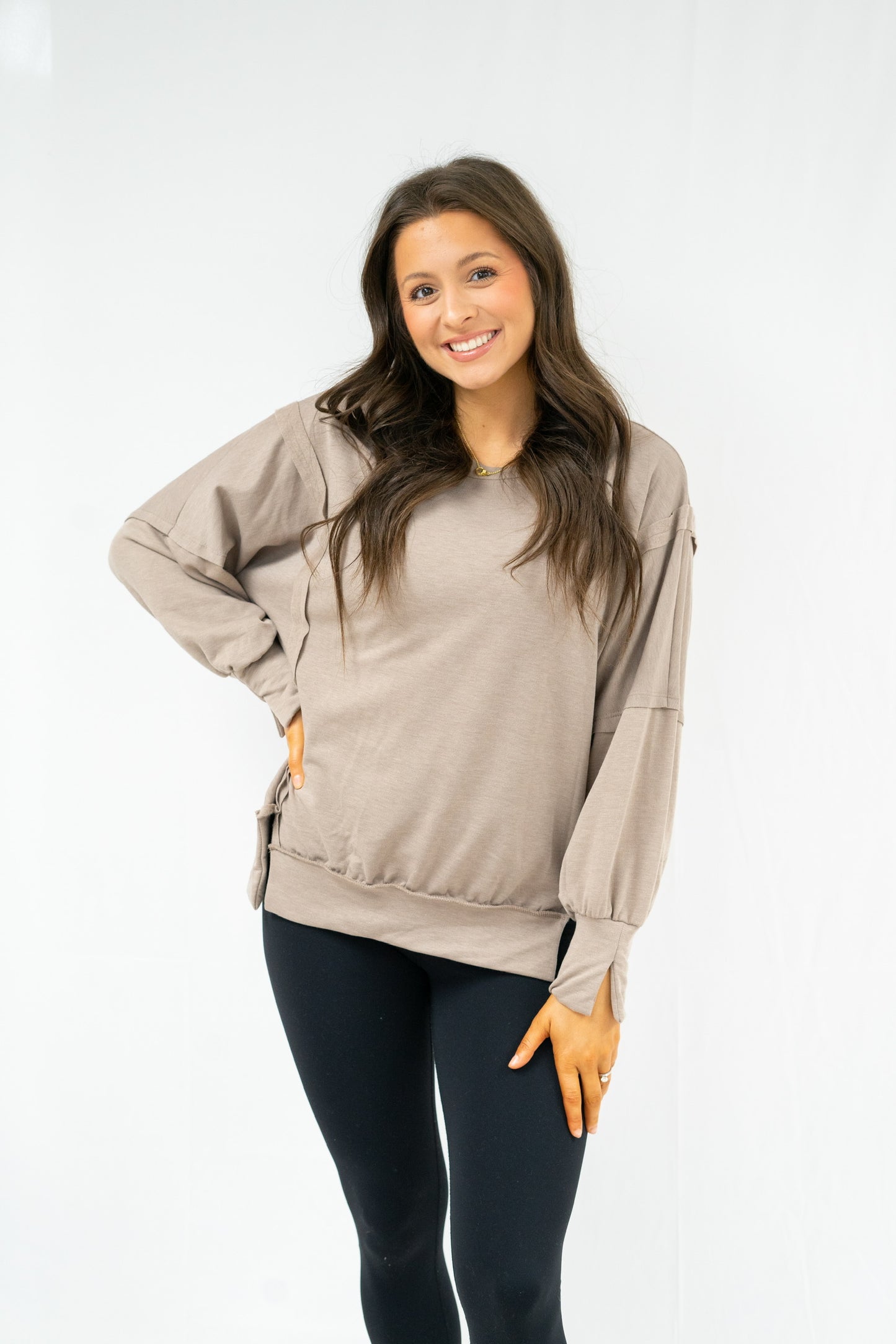 Alexa Oversized Sweatshirt - Taupe