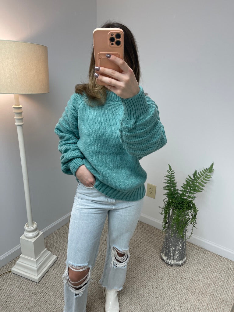 Grace Textured Sweater - Sage