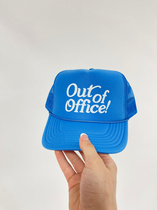 Out of Office Trucker Hat - Blue