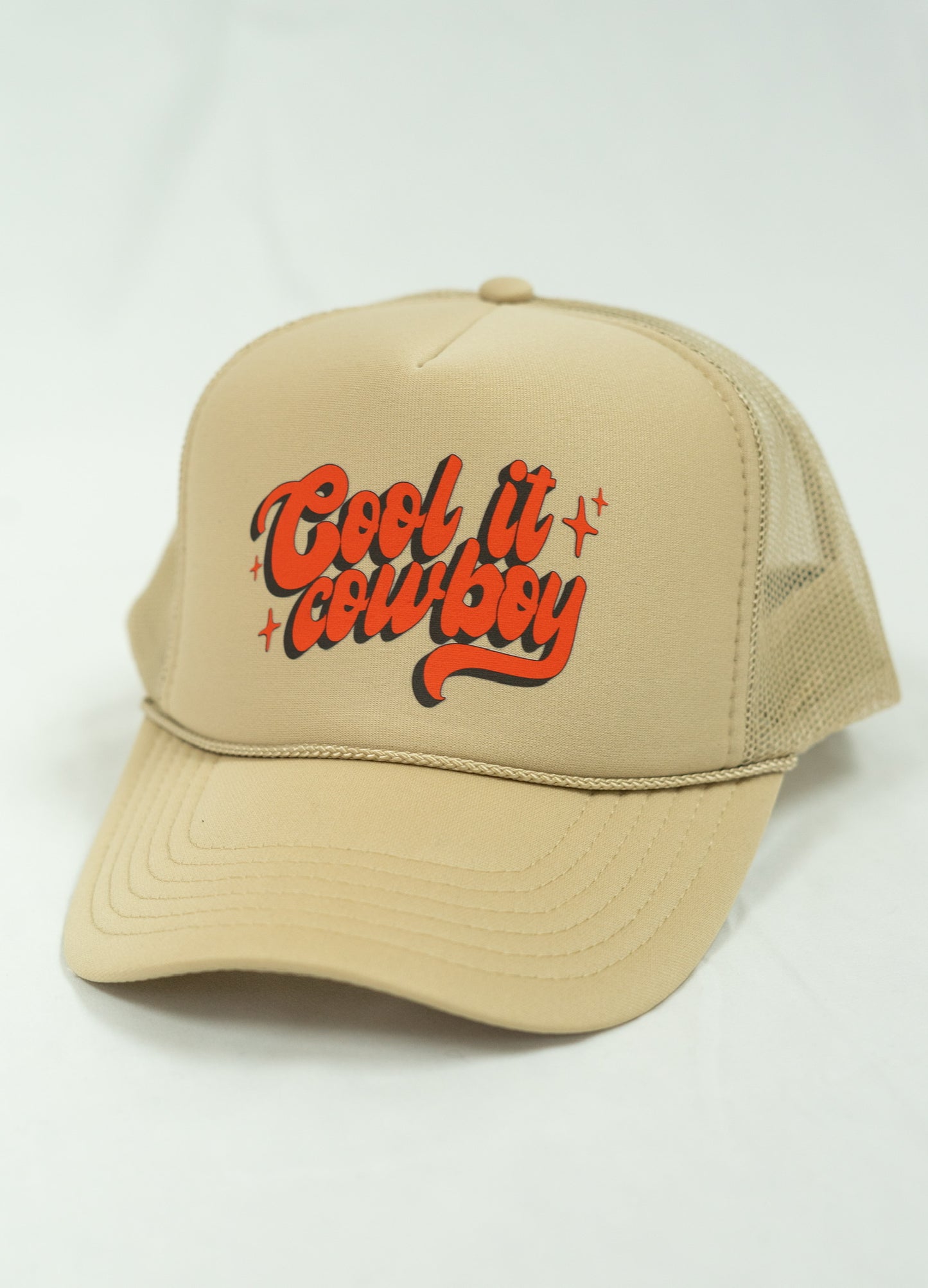 Cool it Cowboy Trucker Hat - Tan