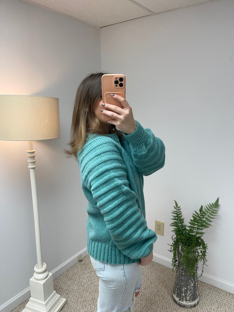 Grace Textured Sweater - Sage