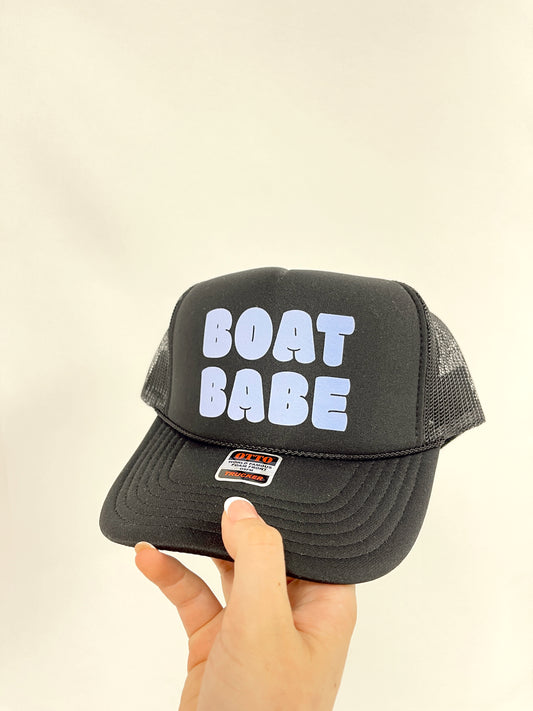 Boat Babe Trucker Hat - Black