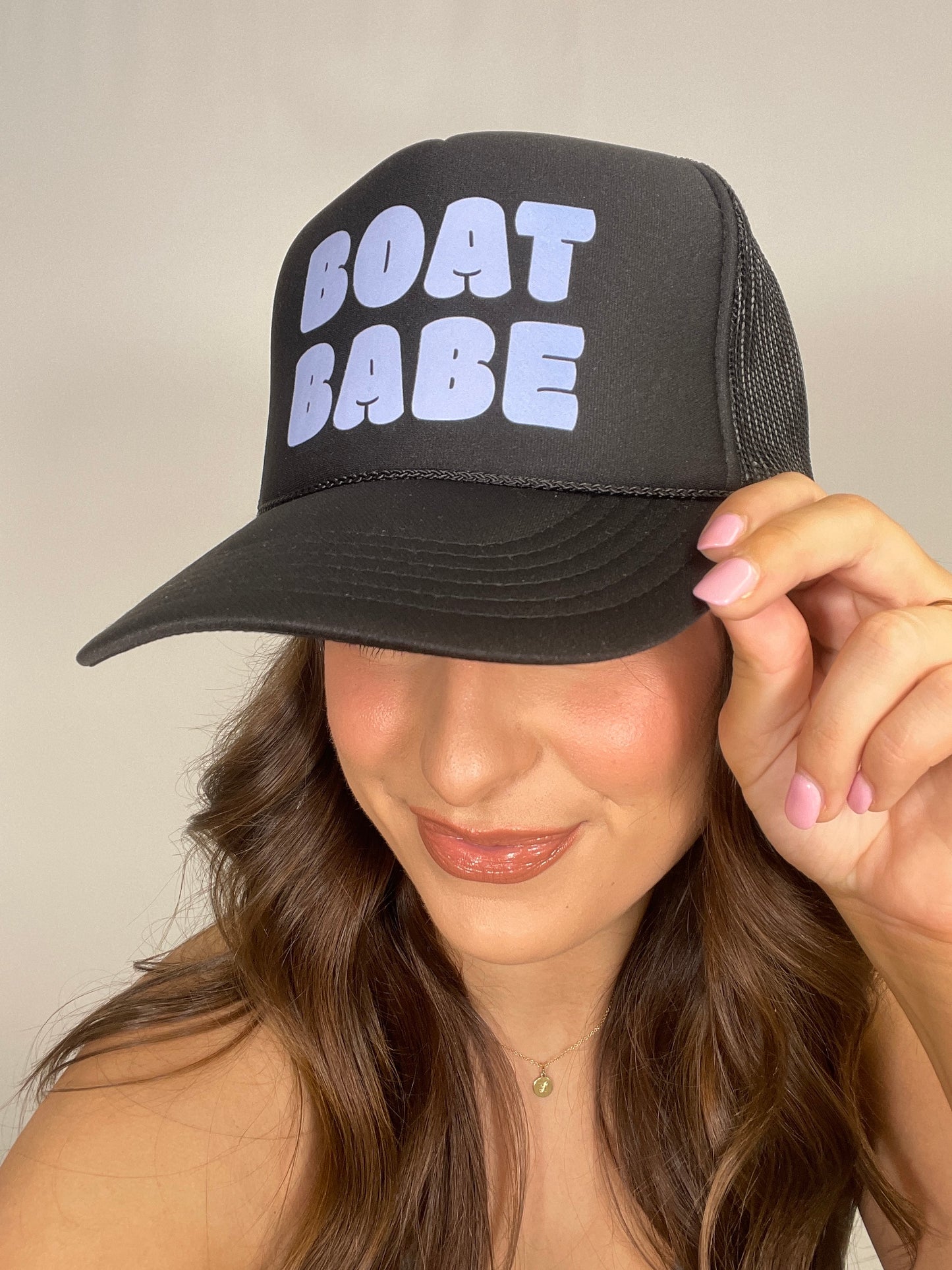 Boat Babe Trucker Hat - Black