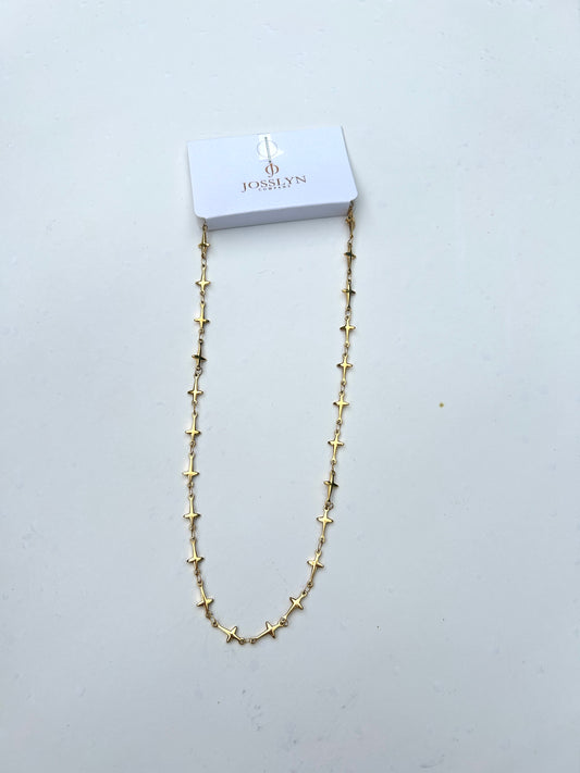 Sasha Cross Necklace - Gold