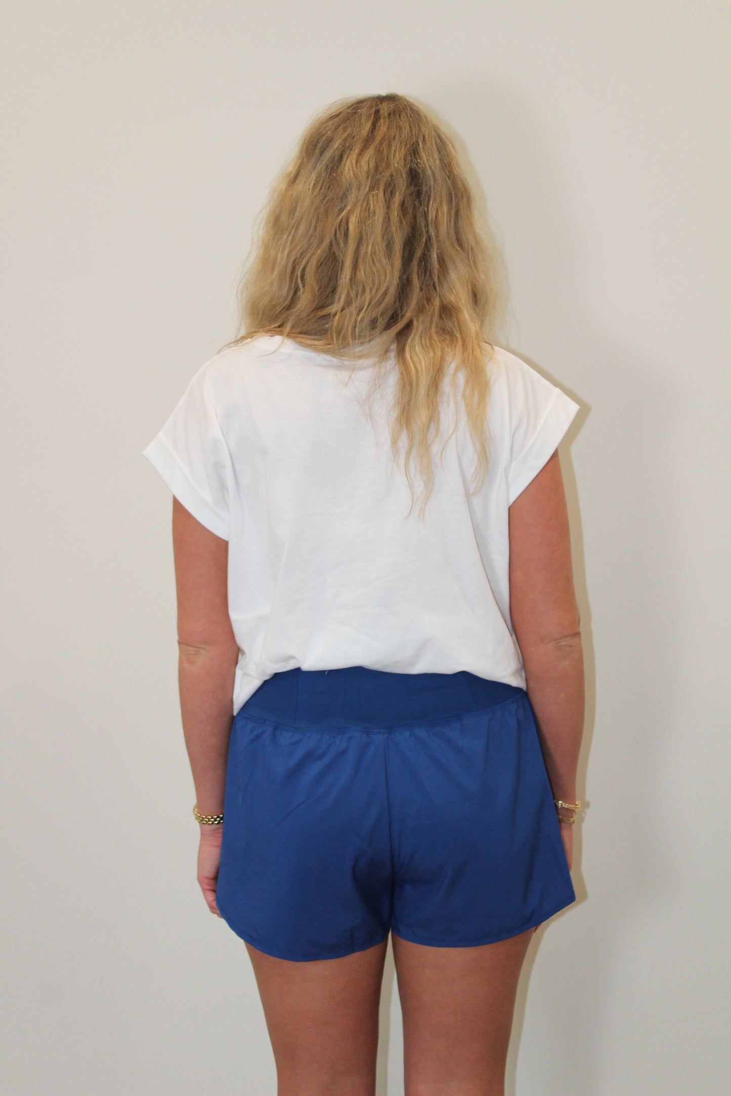 Demi High Waisted Athletic Shorts  - Navy