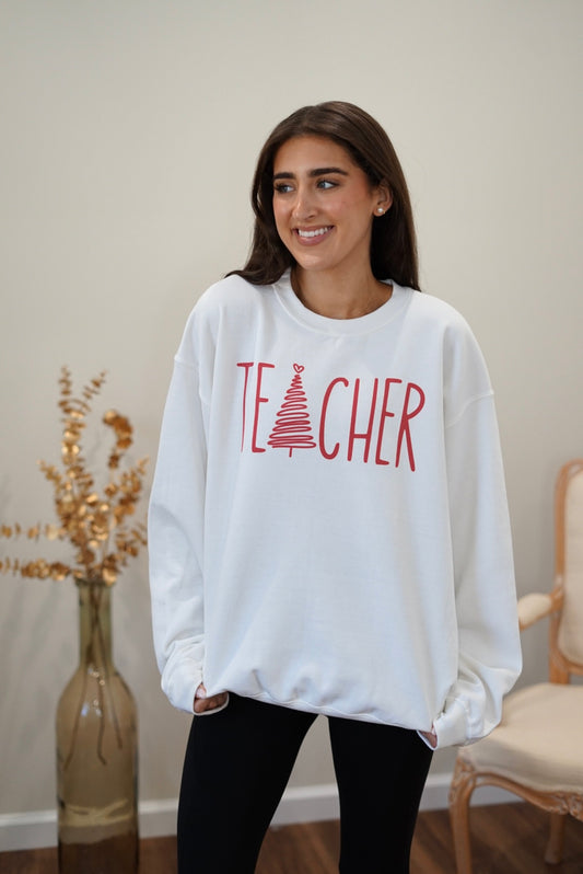 Teacher Christmas Graphic Sweatshirt