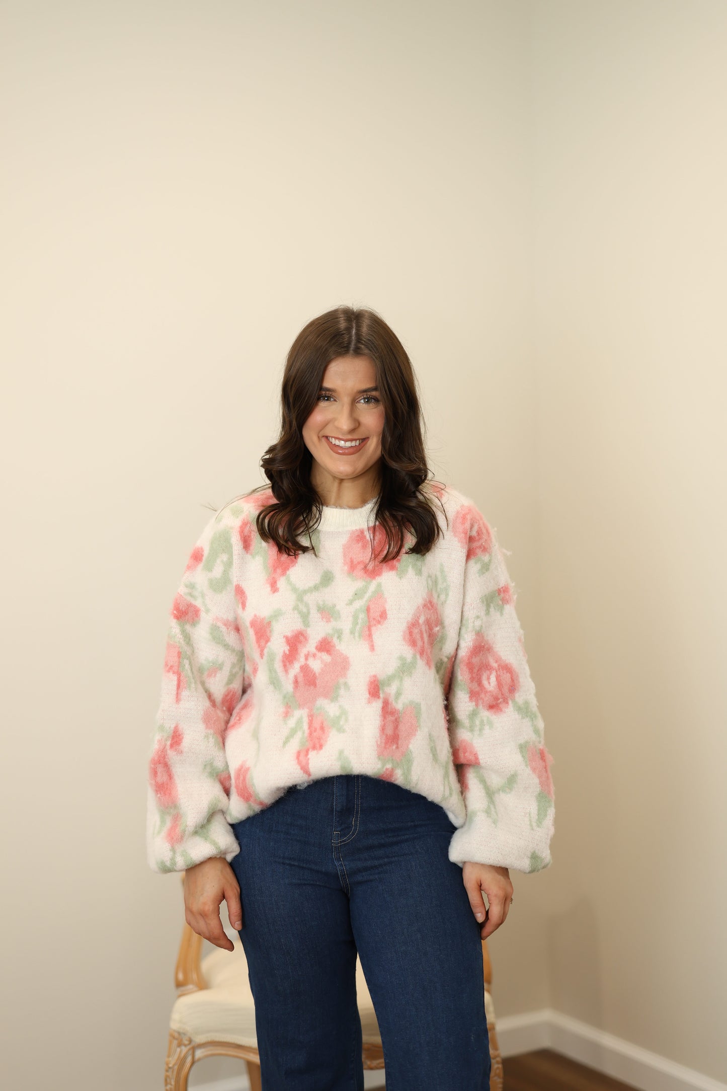 Millie Floral Print Cozy Sweater