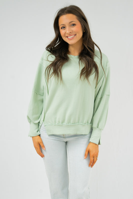 Alexa Oversized Sweatshirt - Sage