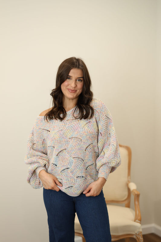 Connie Chunky Knit Multi-Colored Sweater