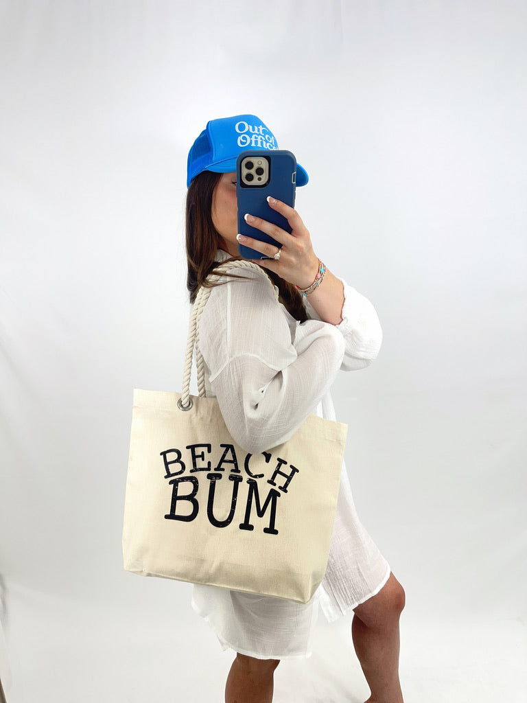 Beach Bum Rope Tote Bag