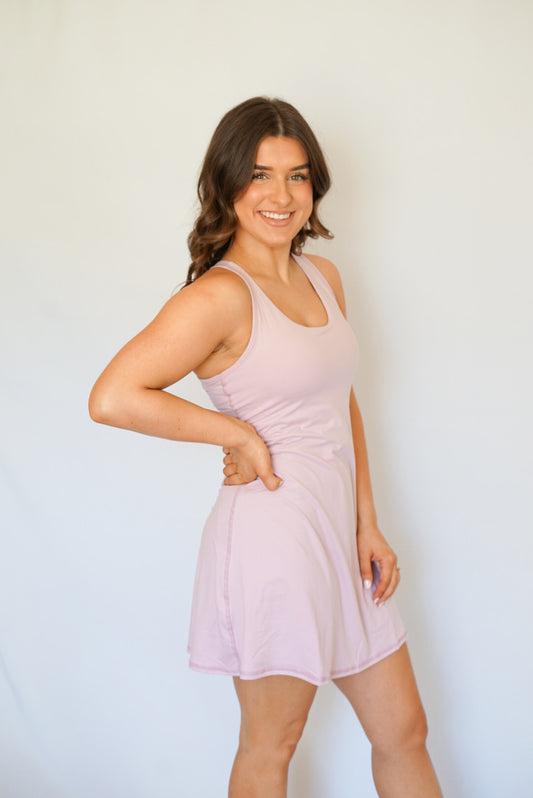 Ella Tennis Romper Dress - Light Mauve