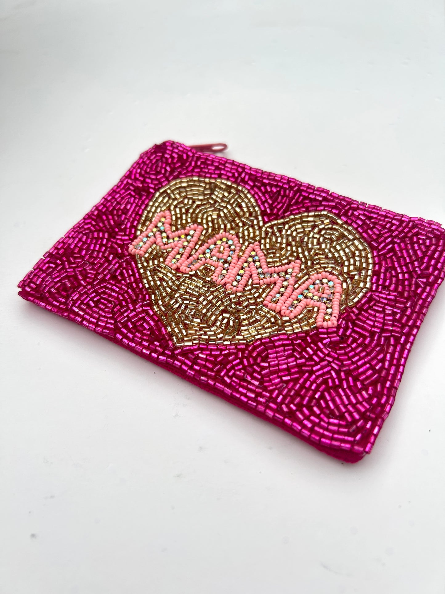 Mama Sequin Coin Pouch