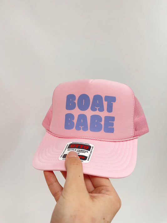 Boat Babe Trucker Hat - Pink