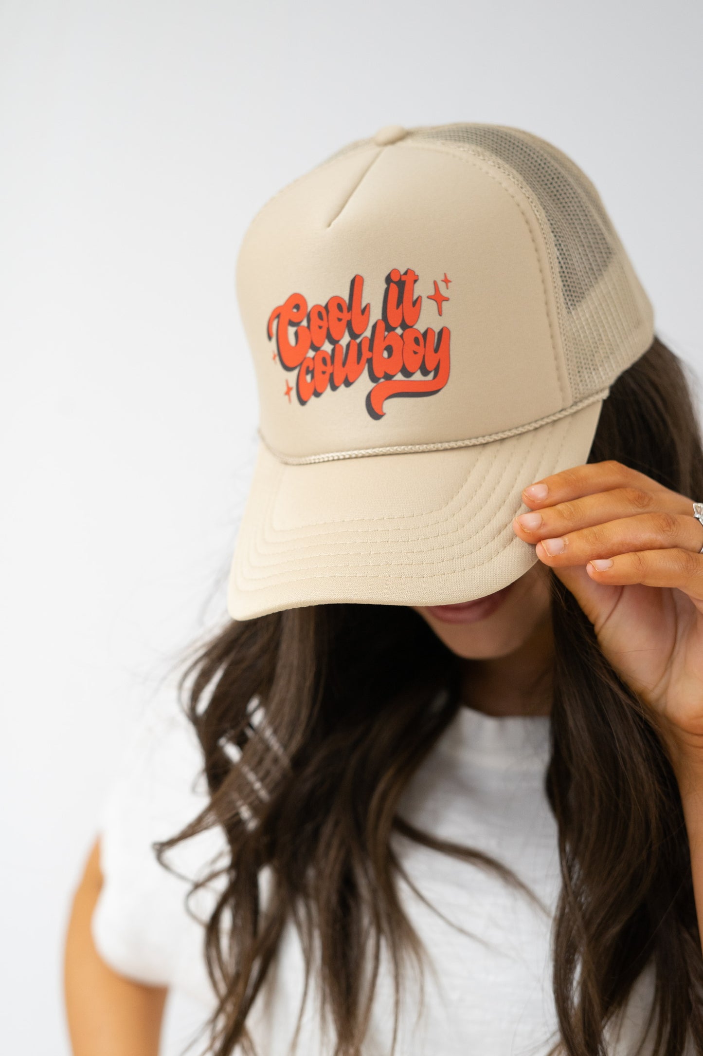 Cool it Cowboy Trucker Hat - Tan