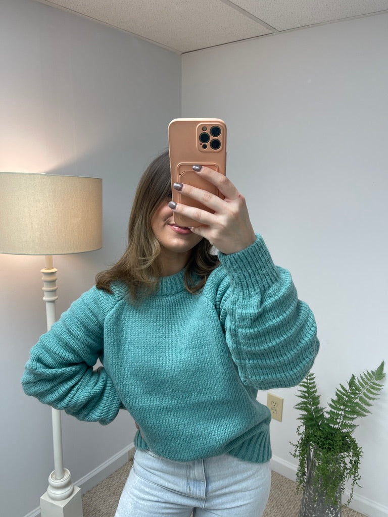 Grace Textured Sweater - Sage