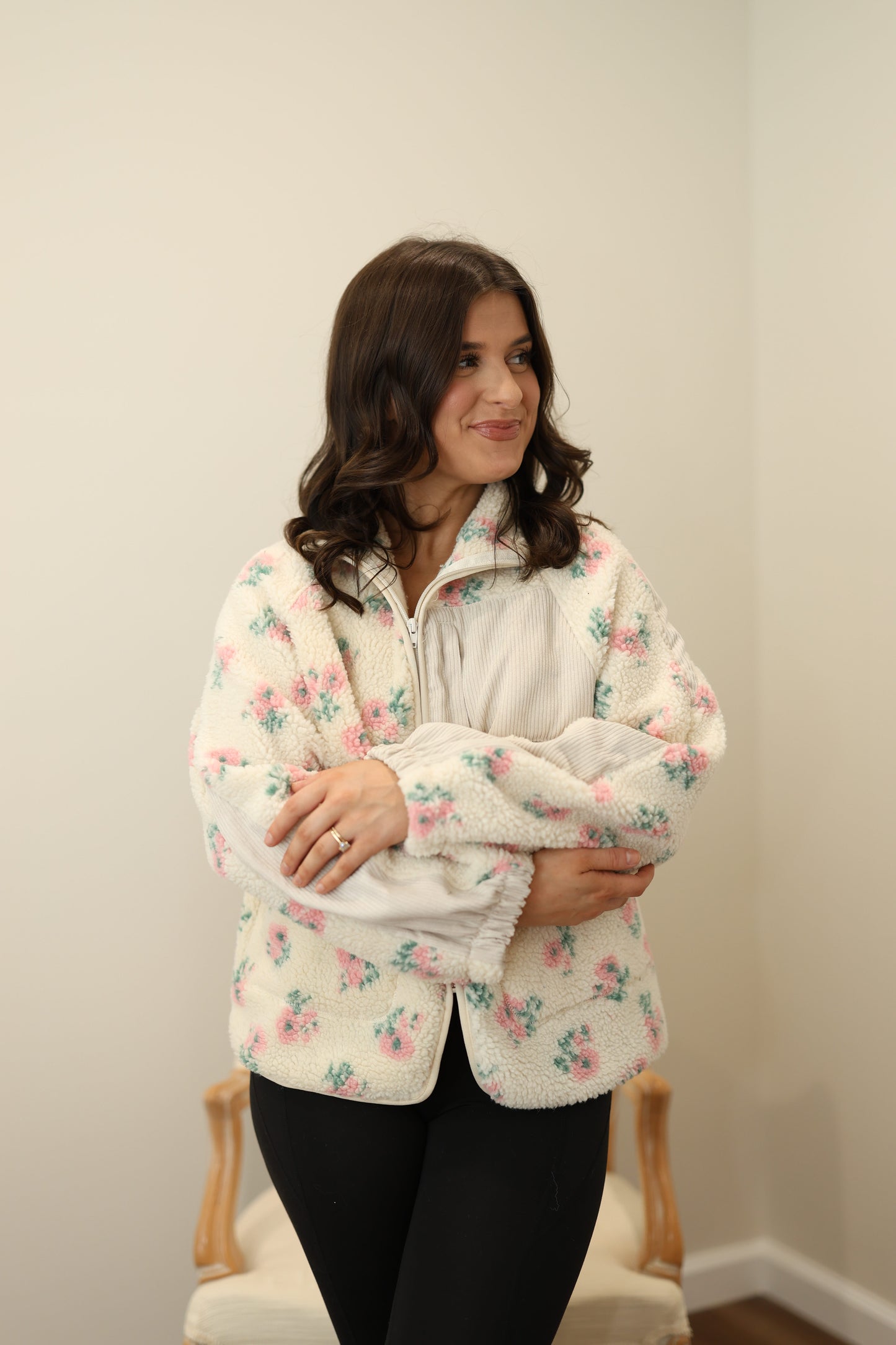 Juniper Floral Print Fleece Jacket