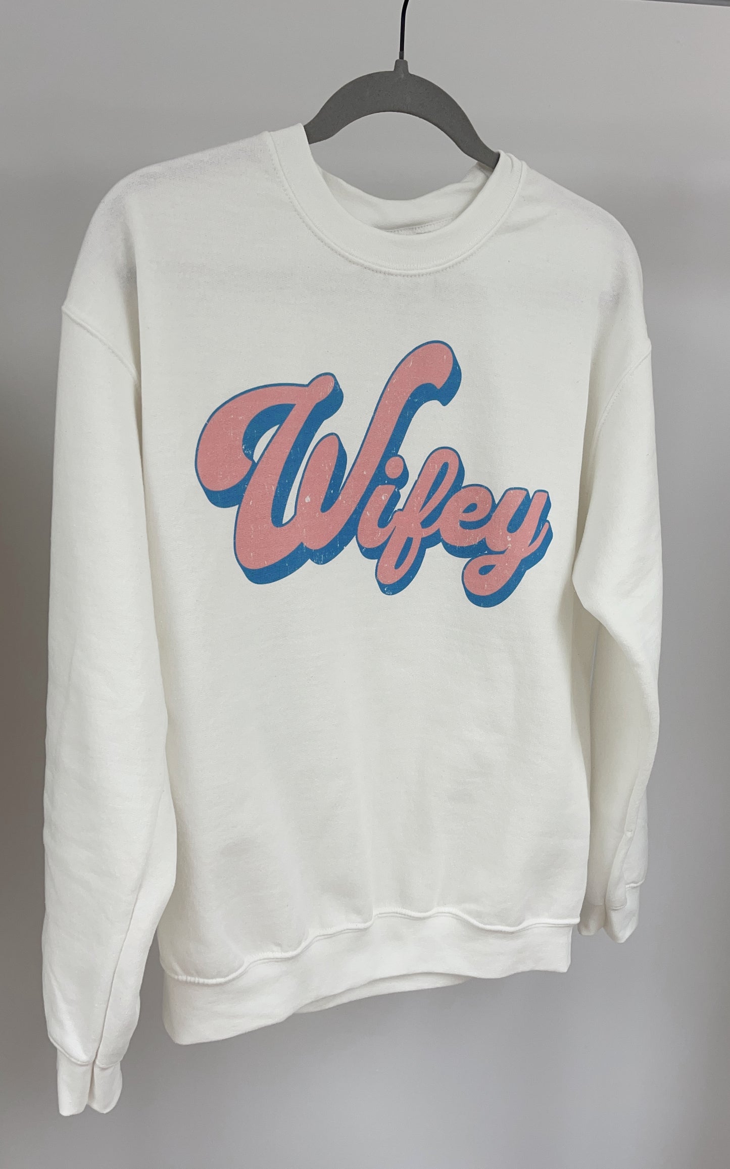 Wifey Graphic Sweatshirt - White