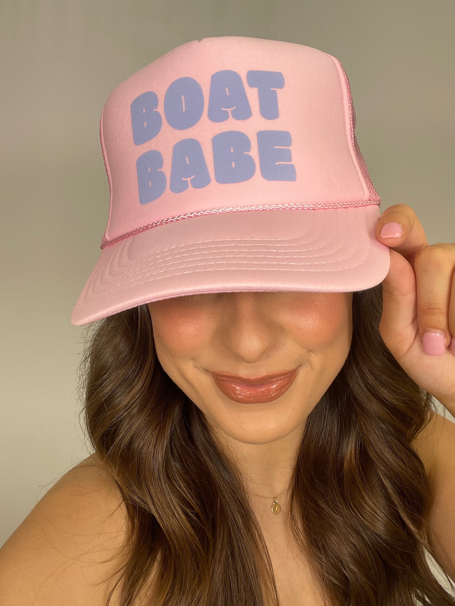 Boat Babe Trucker Hat - Pink