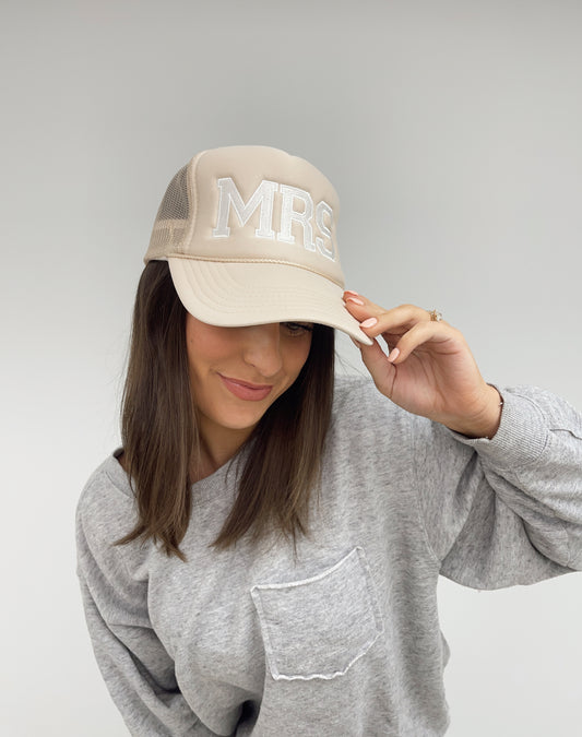 MRS Embroidered Trucker Hat - Tan