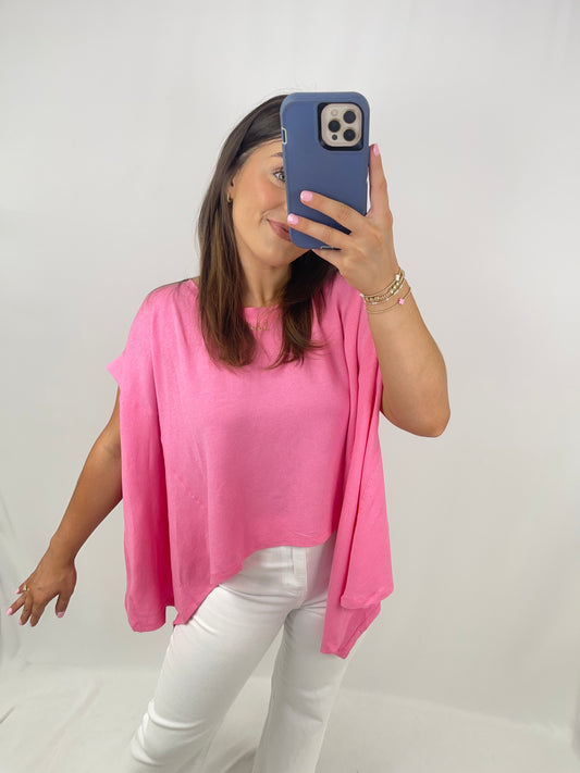 Bridgette Oversize Top - Pink