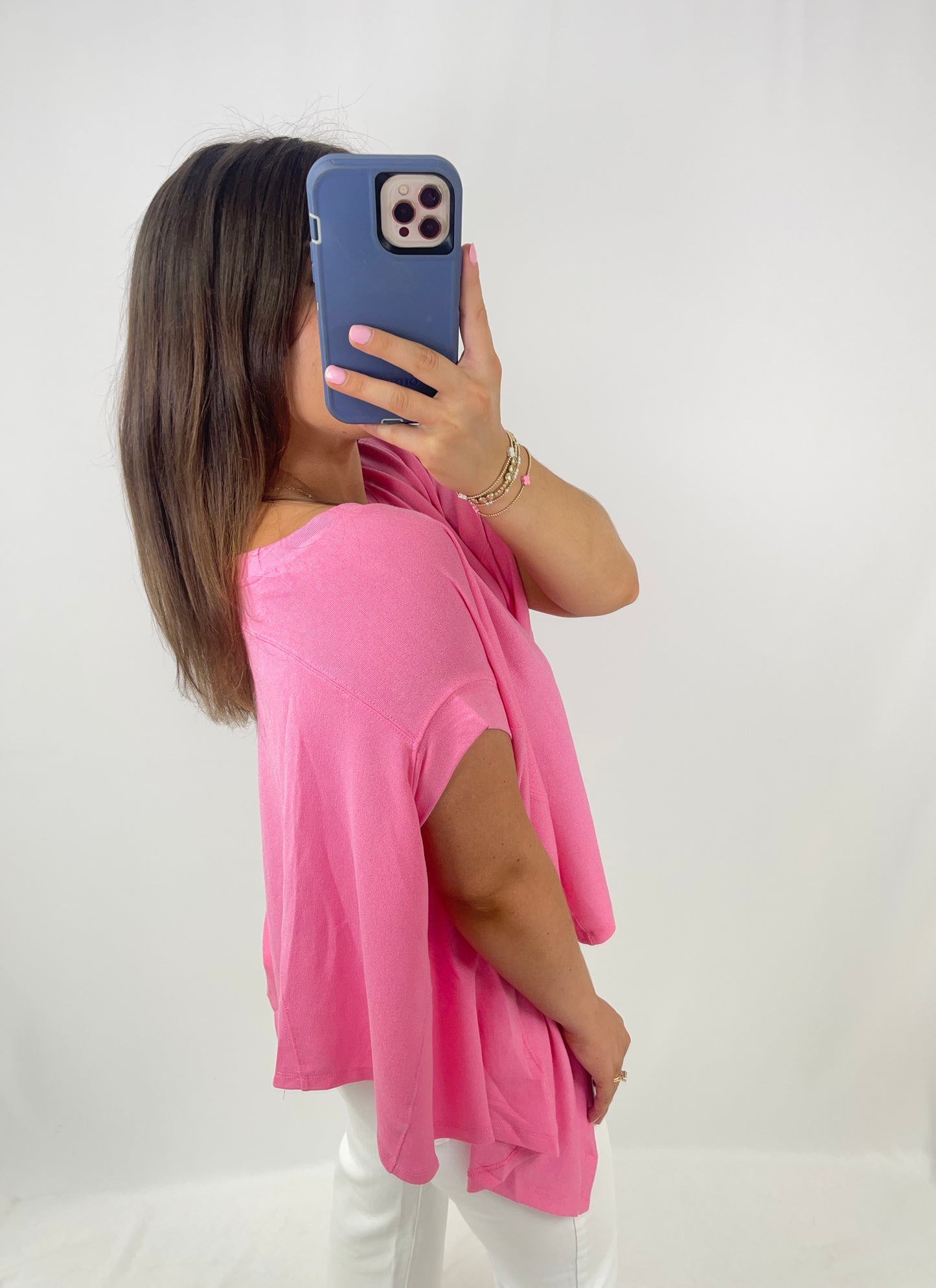 Bridgette Oversize Top - Pink