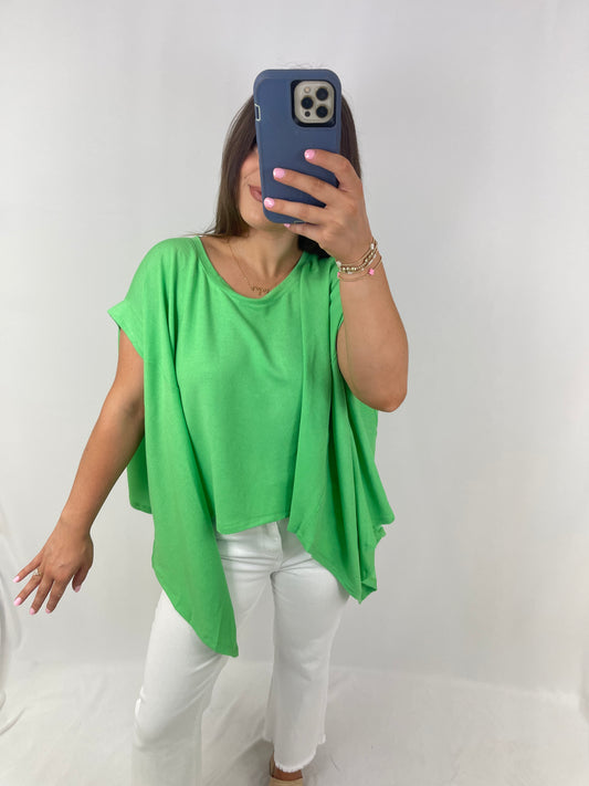 Bridgette Oversize Top - Kelly Green